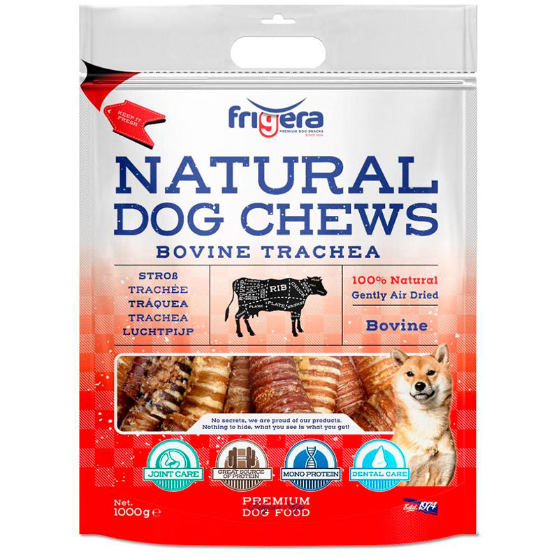 Natural Dog Chews Okseluftrør 1 kg/26-28 stk