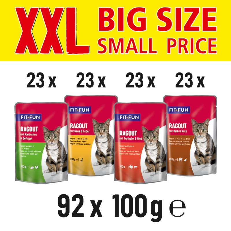 Adult Ragout, menuboks 4 varianter 92x100 g