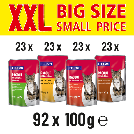 Adult Ragout, menuboks 4 varianter 92x100 g