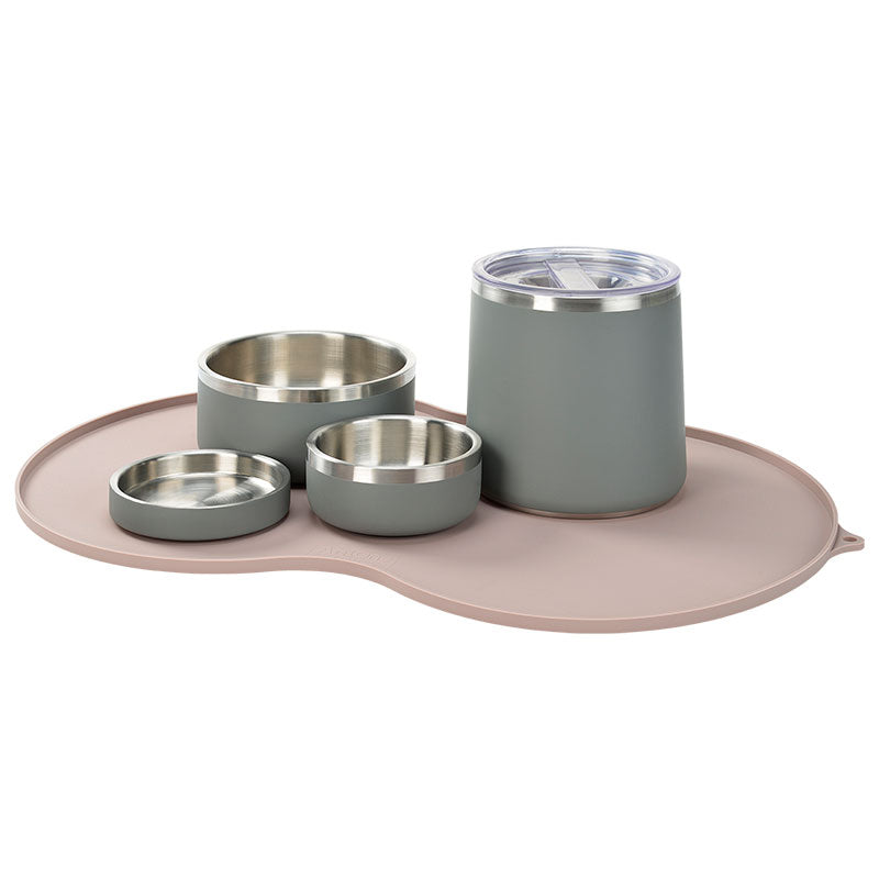 Rustfri skål 170 ml grå - Maxi Zoo Danmark