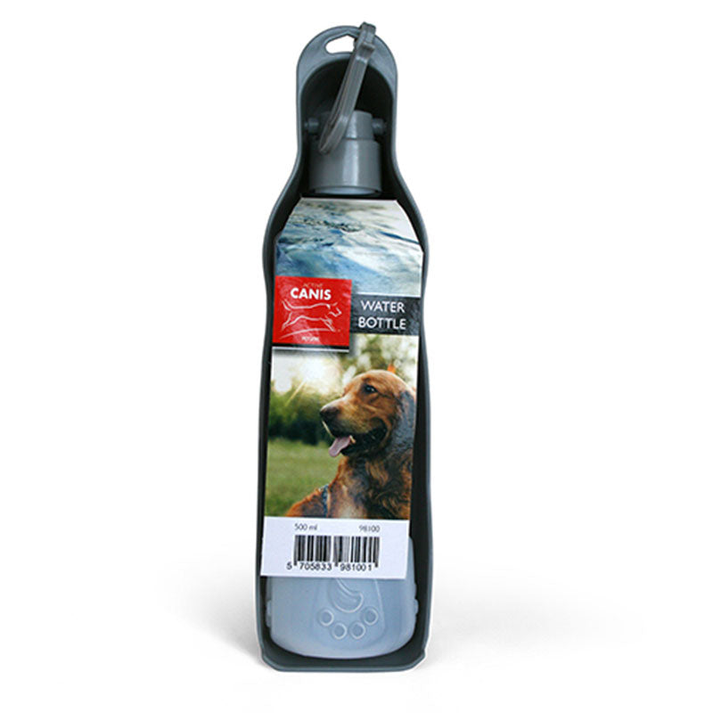 Vandflaske500 ml ass. farver sort/rød/grå - Maxi Zoo Danmark