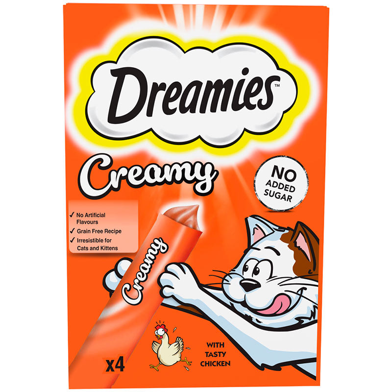 Dreamies Creamy kylling 4x10 g