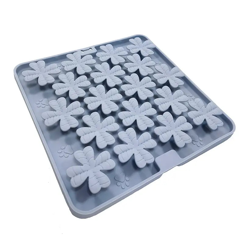 Slikkemåtte blomst 20x20 cm grå - Maxi Zoo Danmark