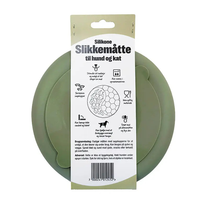 Slikkemåtte 2i1 28x26,5 cm grøn - Maxi Zoo Danmark