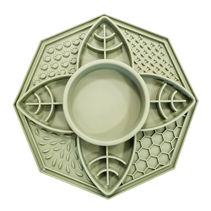 Slikkemåtte Slow 19x19 cm grøn