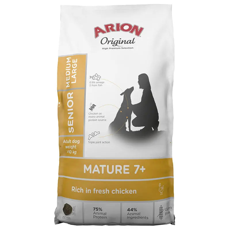 Senior Orginal Mature 7+ Medium/Large kylling 12 kg - Maxi Zoo Danmark