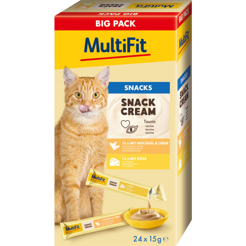 Snack Cream fjerkræ, leber & ost 24x15 g