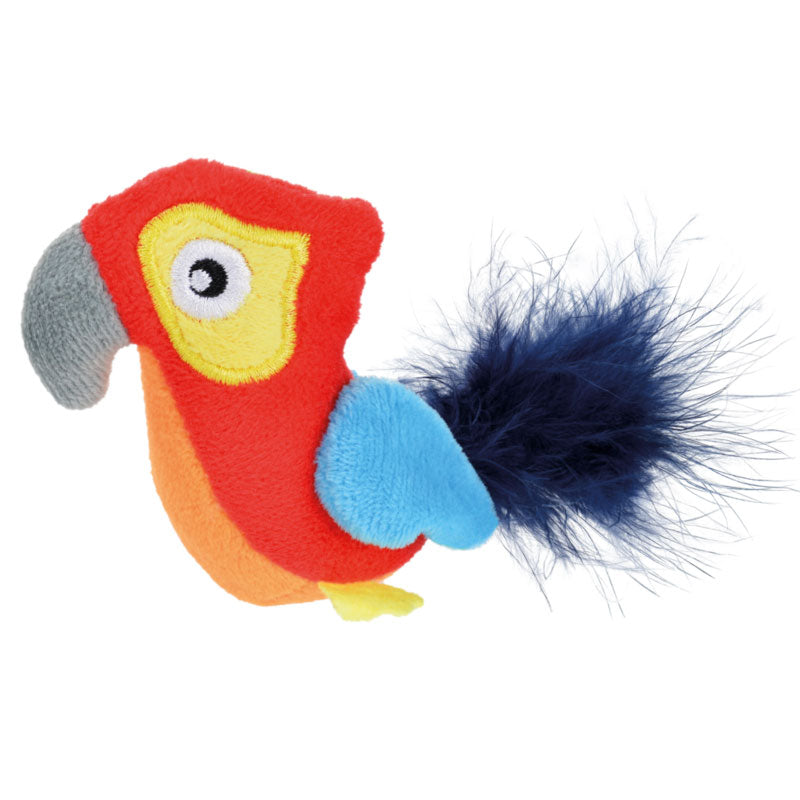 Plyslegetøj papegøjem/fjer 15x7x5 cm - Maxi Zoo Danmark