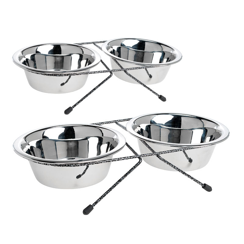 Foderstativ m/skåle - Maxi Zoo Danmark