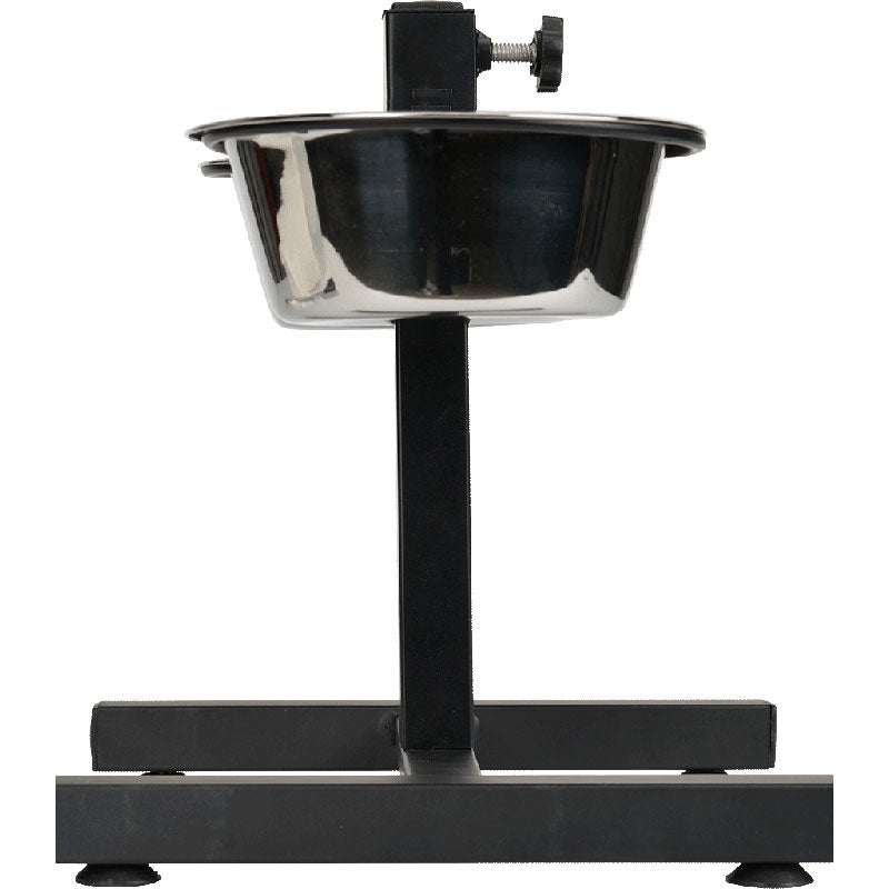 Foderstativ m/skåle rustfri stål - Maxi Zoo Danmark