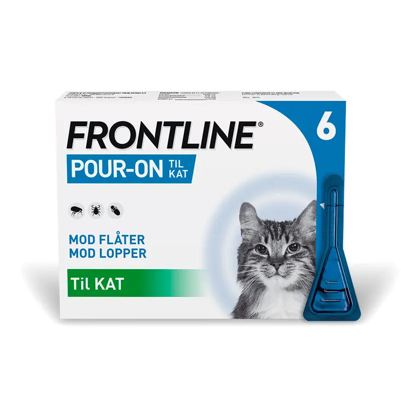 Flåt- & loppemiddel Pour-On kat 6x0,5 ml - Maxi Zoo Danmark