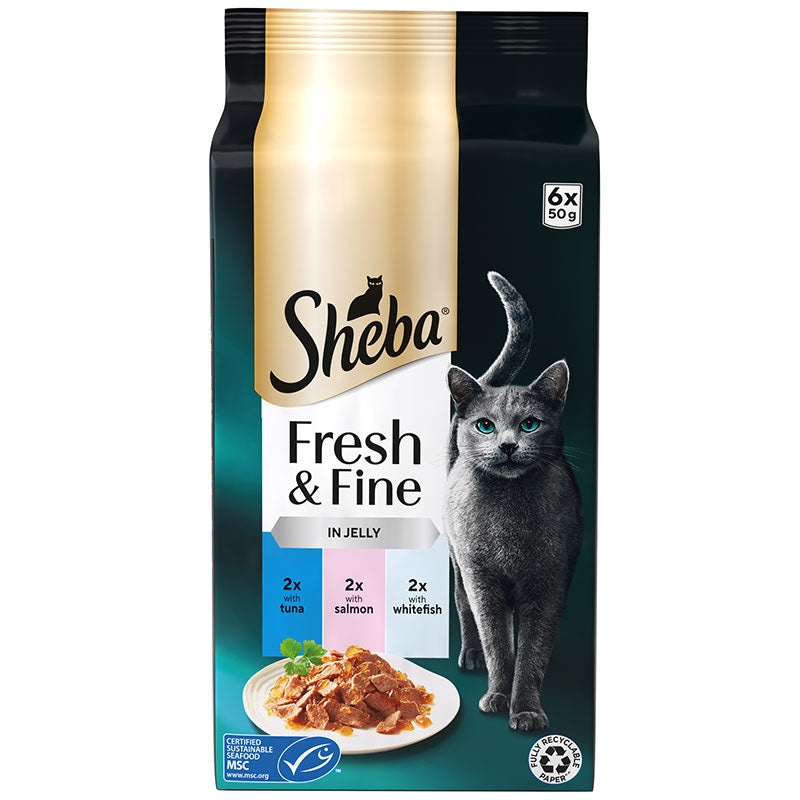 Fresh & Fine menuboks pouch m/gele´ fisk 6x50g