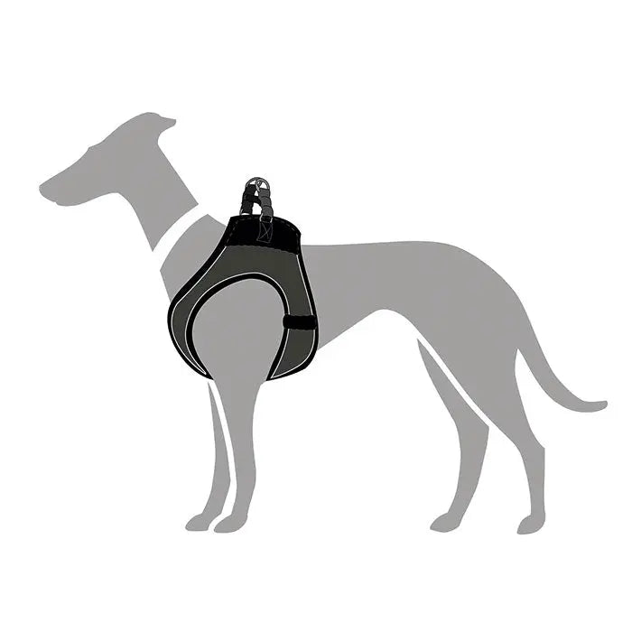 Hunter Hilo Comfort Hundesele hals 55-60cm bryst 58-65cm grå - Maxi Zoo Danmark