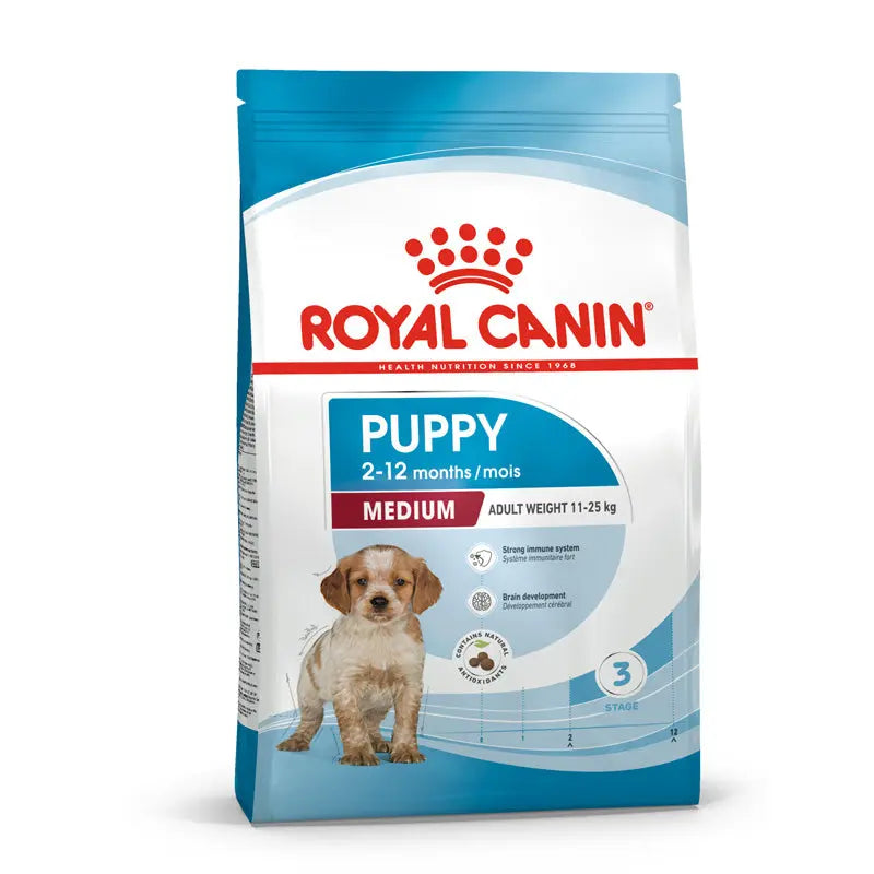 Køb ROYAL CANIN Junior Medium 4 kg her– Maxi Zoo Danmark