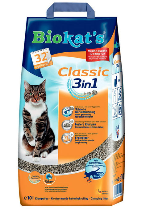 Kattegrus Classic klumpende 10 kg / 10 l - Maxi Zoo Danmark