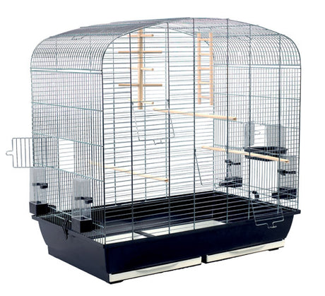 Fuglebur Sara 85,5x48x79 cm sort & sølv - Maxi Zoo Danmark