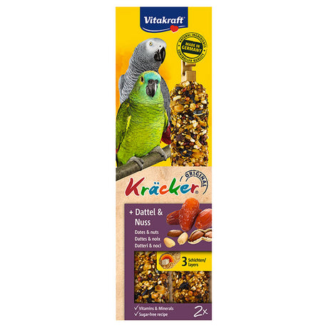 Kräcker Papegøjemed dadler og nødder 2x90 g - Maxi Zoo Danmark