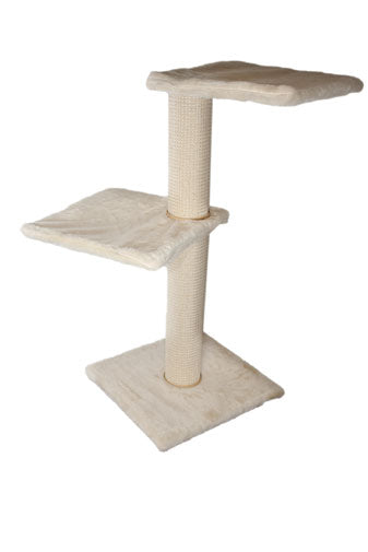 Kradsetræ Mathilde m/2 hylder h 95cm Ø 13cm creme