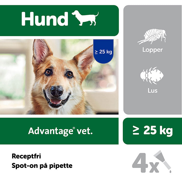 Loppemiddel 25-40 kg 4x4,00 ml  hund