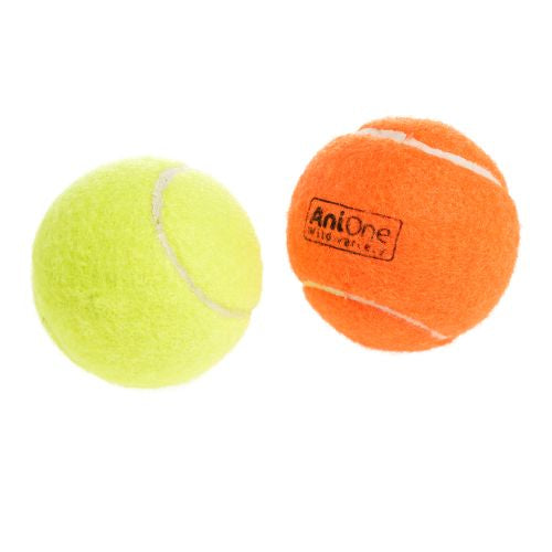 Tennisbold med squeaker 6 cm gul/orange