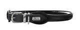 Læder rund halsbånd Petit Elg 30-33 cm 6 mm bred sort