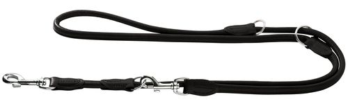 Læder rund line Elg 200 cm 10 mm bred sort