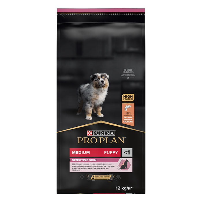 Puppy Medium Sensitive Skin Laks 12 kg