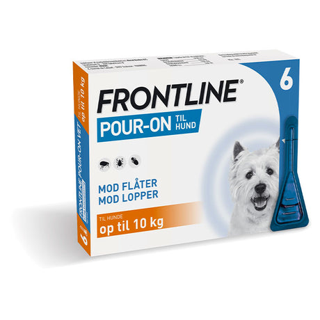 Flåt-og Loppemiddel Pour-on ve 2-10 kg 6x0,67ml hund