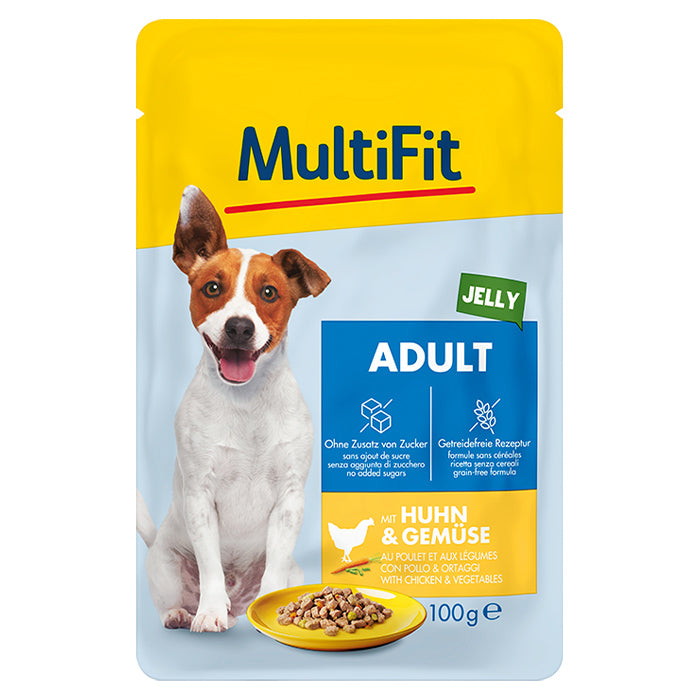 Adult Little Dog Jelly, pouch kylling & grøntsager 100 g