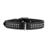 Læderhalsbånd Lissabon m/swarovski 31-36cm sort