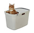 Kattetoilet Top-Entry 58 x 39 x 39 cm grå/hvid