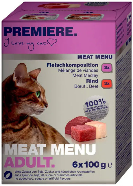 Adult Meat Menu, menuboks alu kødmix & okse 6x100 g - Maxi Zoo Danmark
