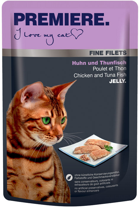 Adult Fine Filets Jelly, pouch kylling & tun 100 g