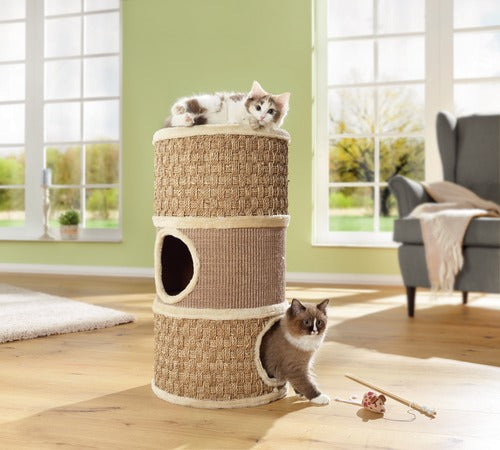 Kradsetønde Siennam/2 huler 70 cm, beige - Maxi Zoo Danmark