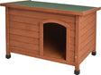 Hundehus fyrretræ fladt tag 104x72x68cm - Maxi Zoo Danmark
