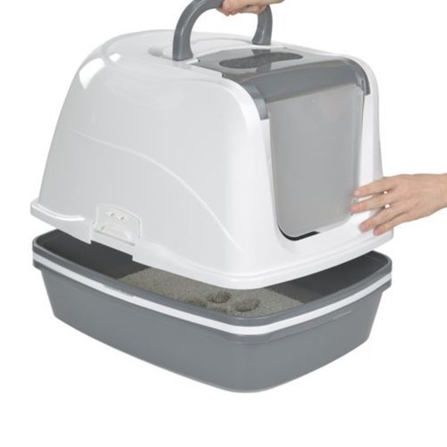 Kattetoilet Clean Cat m/si 43x57x45 cm mørkegrå