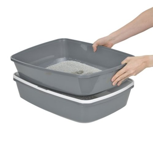 Kattetoilet Clean Cat m/si 43x57x45 cm mørkegrå