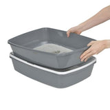Kattetoilet Clean Cat m/si 43x57x45 cm mørkegrå
