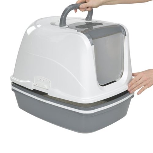 Kattetoilet Clean Cat m/si 43x57x45 cm mørkegrå