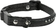 Kunstlæder halsbånd Strass 19-30 cm sort - Maxi Zoo Danmark