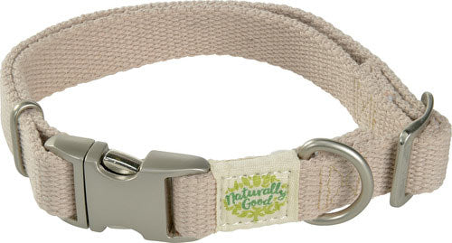 Halsbånd m/lås S 29-45 cm beige flad