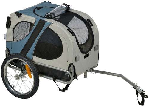 Cykeltrailer op til 30 kg grå/blå