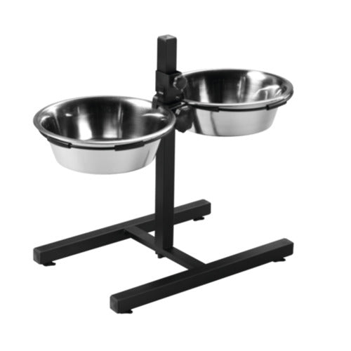 Foderbar justerbar m/skåle 2x700 ml