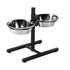 Foderbar justerbar m/skåle 2x700 ml