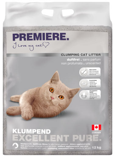 Kattegrus Excellent Pure klumpende 12 kg / 12 l