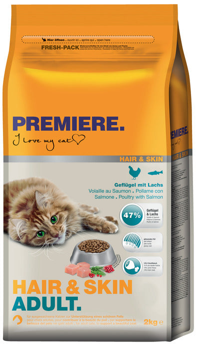 Adult hair & skin fjerkræ og laks 2 kg