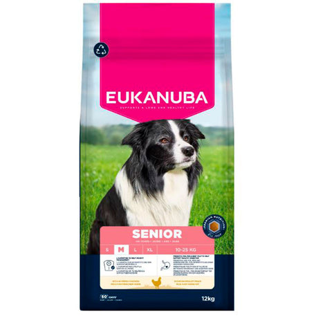 Senior Caring Medium kylling 12 kg - Maxi Zoo Danmark