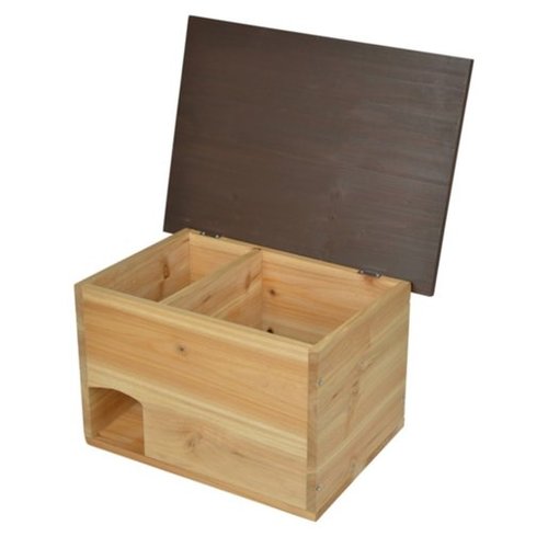 Pindsvinehus træ 40x30x30 cm - Maxi Zoo Danmark