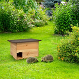 Pindsvinehus træ 40x30x30 cm - Maxi Zoo Danmark