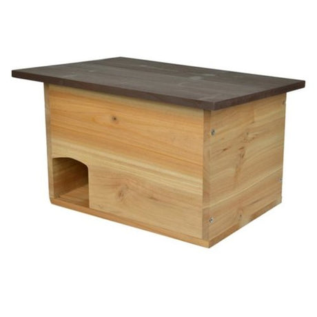 Pindsvinehus træ 40x30x30 cm - Maxi Zoo Danmark